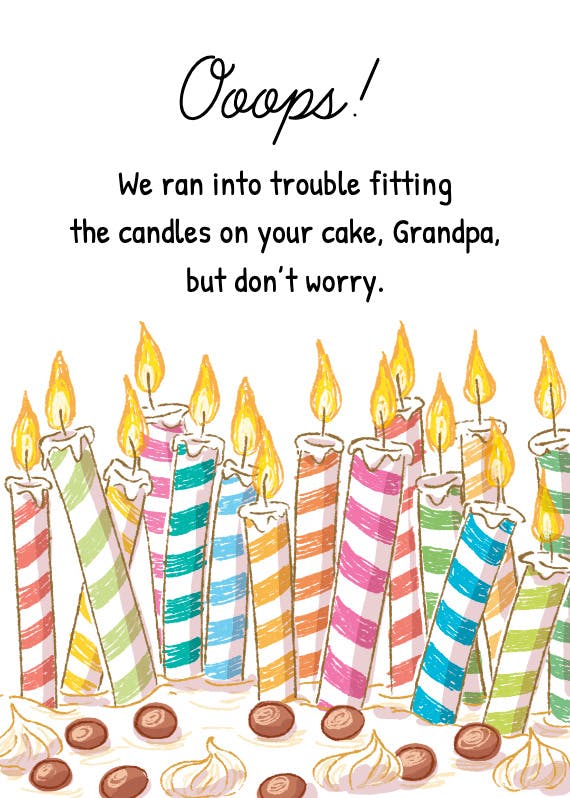 Grandpas birthday kisses -  birthday card