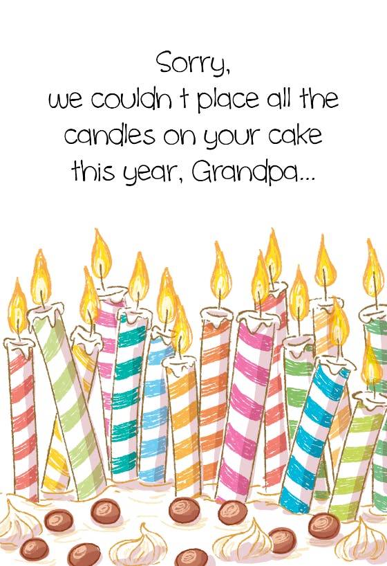 Grandpas birthday kisses -  birthday card