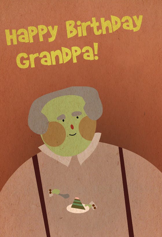 Happy birthday grandpa -  birthday card