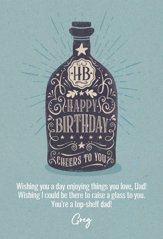 Hb proof - happy birthday card