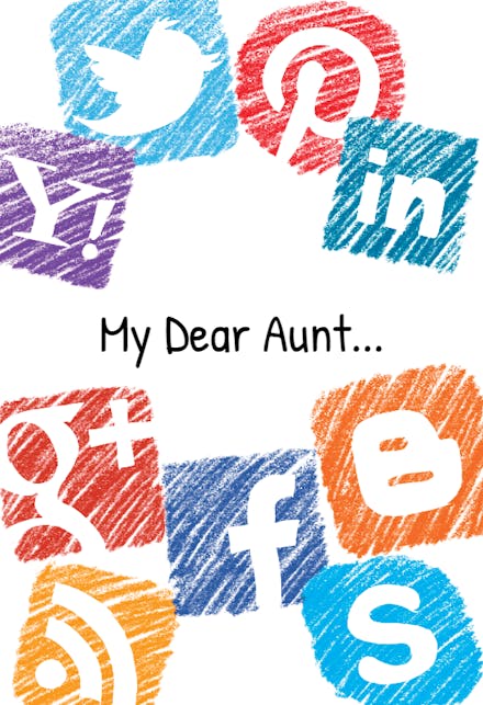 Hugs and kisses aunt - birthday card