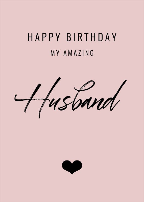 My amazing husband -  tarjeta de cumpleaños
