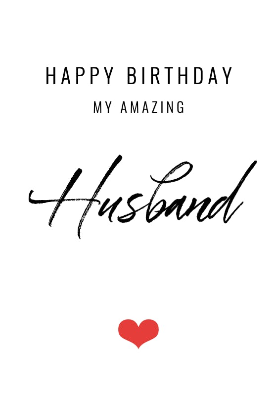 Happy Birthday My Hubby My Amazing Husband - Free Birthday Card | Greetings Island