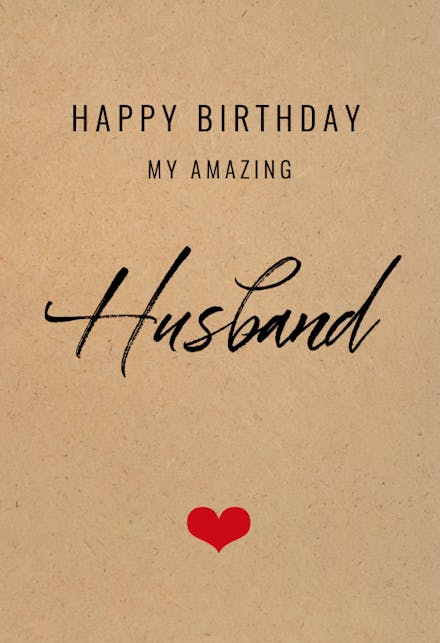 My Amazing Husband - Free Birthday Card | Greetings Island
