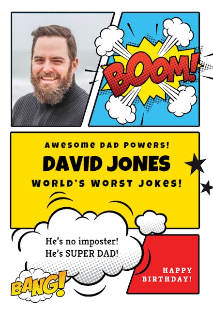 My Hero - Birthday Card