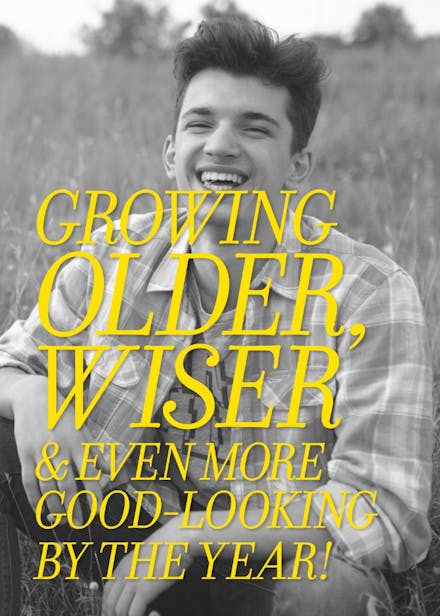 My posh brothers b day - birthday card