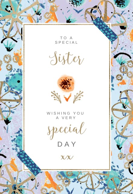 Natural frame - birthday card