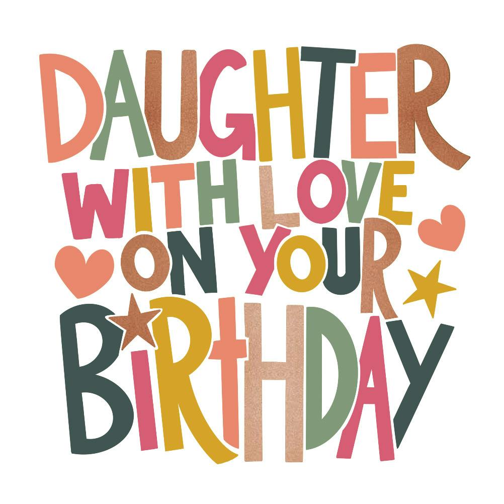 Pastel colorful typography -  free birthday card