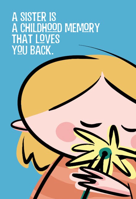 Sister Memory - Birthday Card