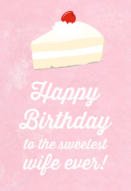 Sweetest Wife Ever - Birthday Card