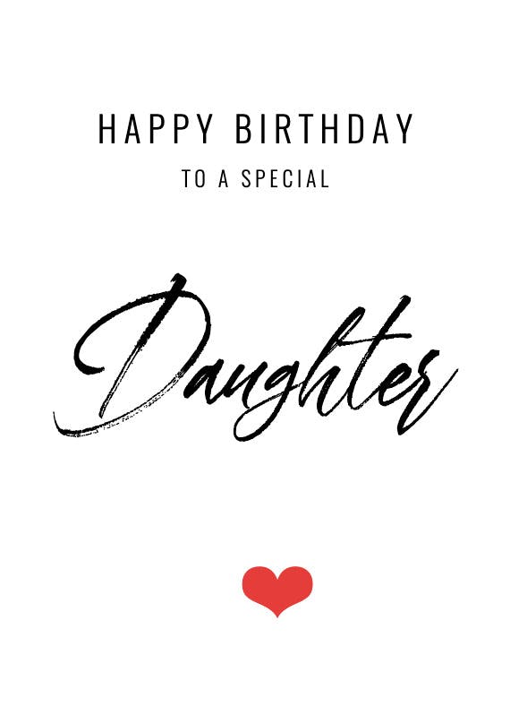 To a special daughter -  tarjeta de cumpleaños