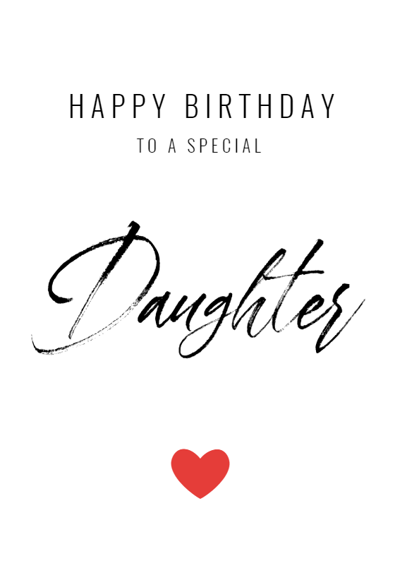 Pretty Happy Birthday Card for Daughter