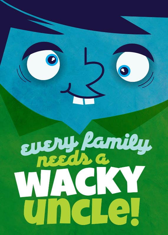 Wacky uncle -  tarjetas de agradecimiento por la asistencia