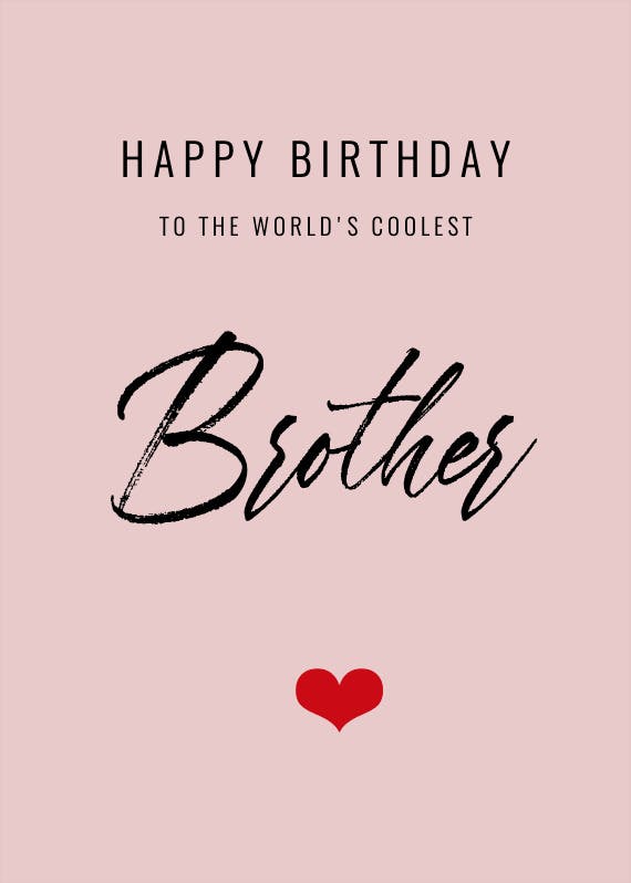 World's coolest brother -  tarjeta de cumpleaños gratis