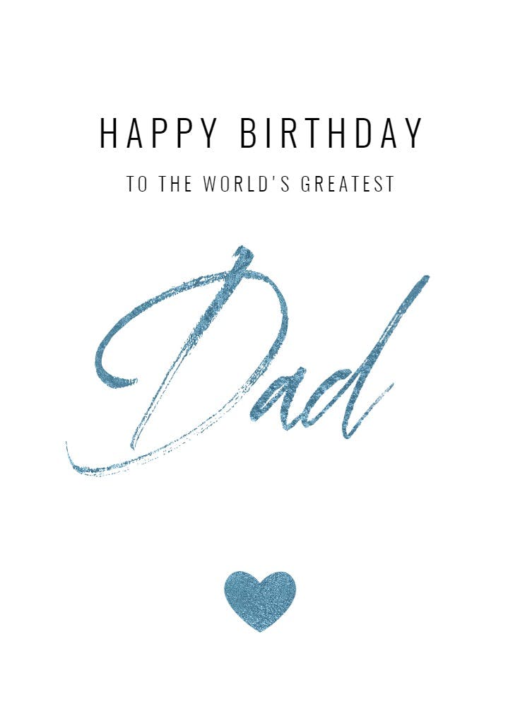 World's greatest dad -  birthday card