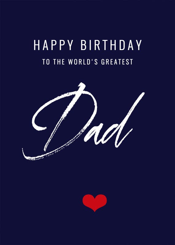 World's greatest dad - tarjeta de cumpleaños