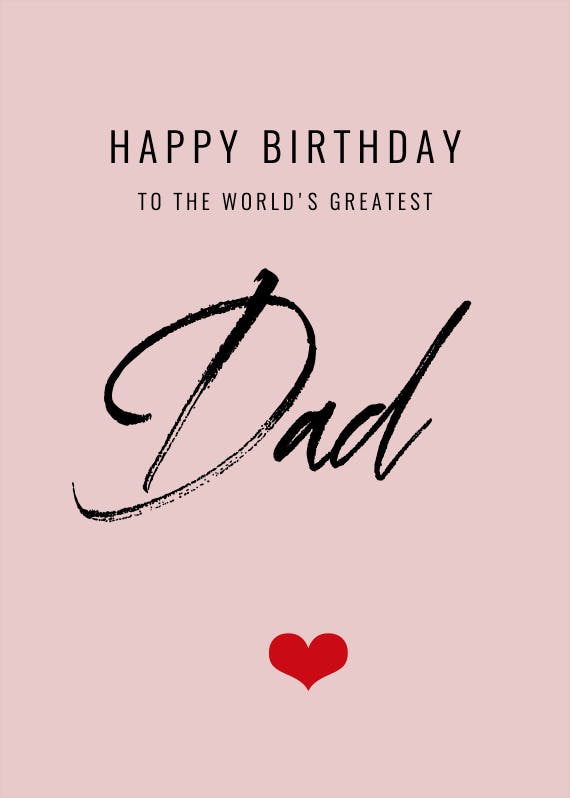 World's greatest dad -  birthday card
