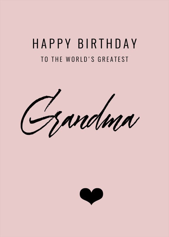 World's greatest grandma -  birthday card