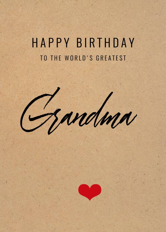 World's greatest grandma -  free birthday card