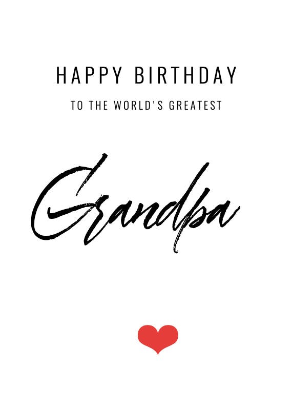 World's greatest grandpa -  tarjeta de cumpleaños