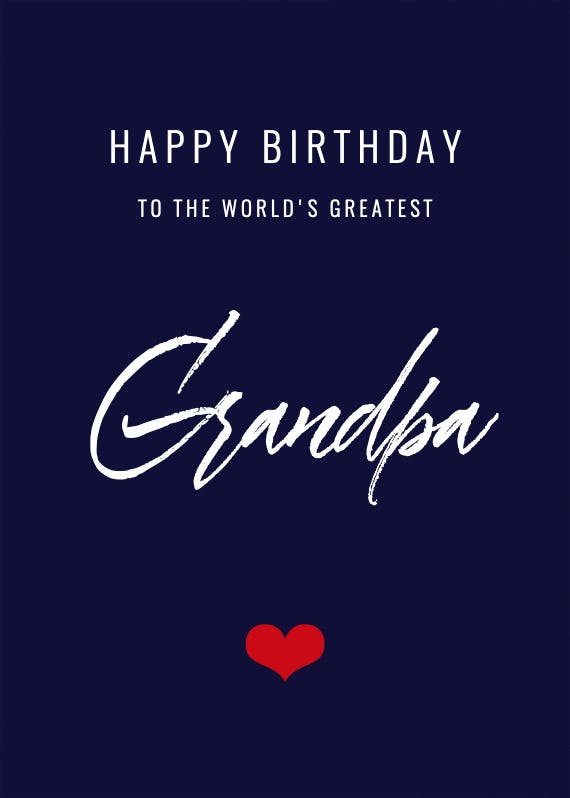 World's greatest grandpa - birthday card