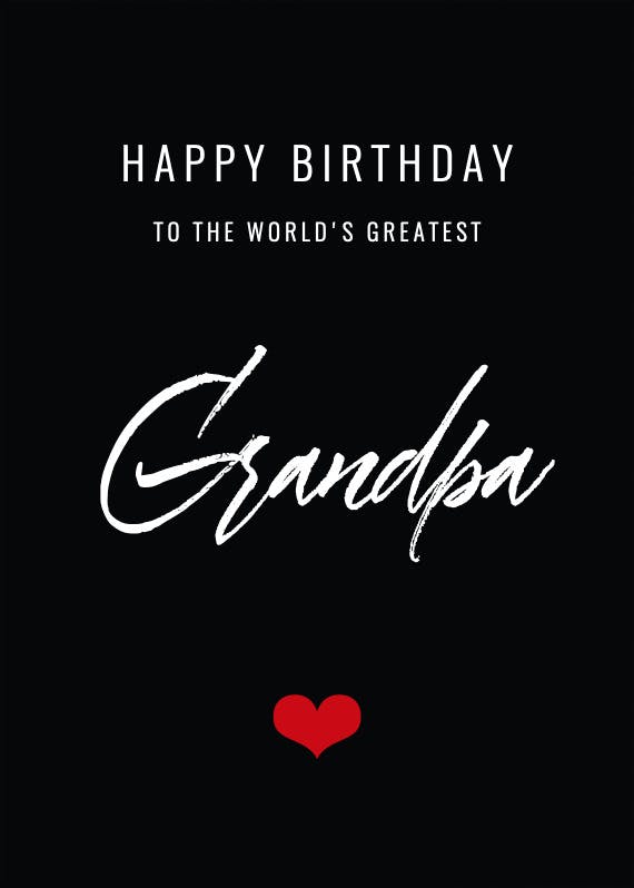 World's greatest grandpa - birthday card