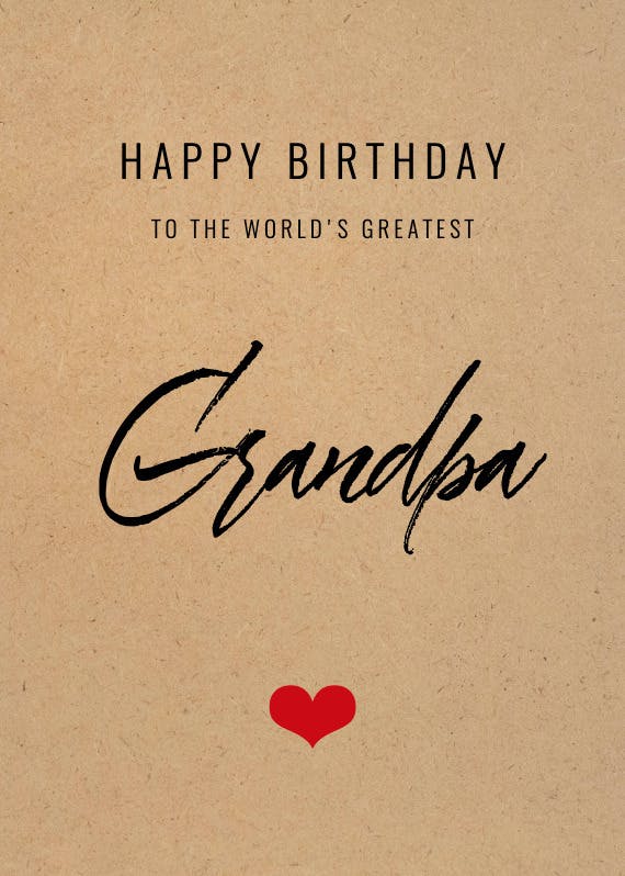 World's greatest grandpa -  tarjeta de cumpleaños