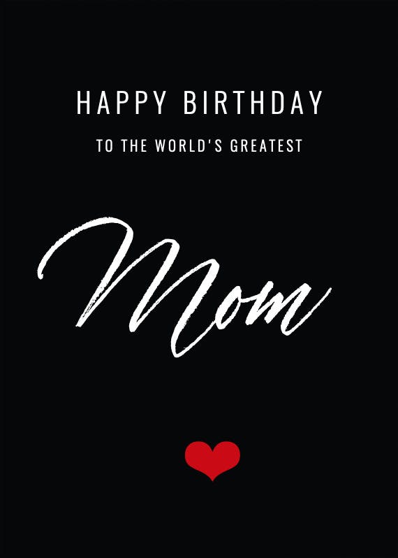 World's greatest mom -  tarjeta de cumpleaños