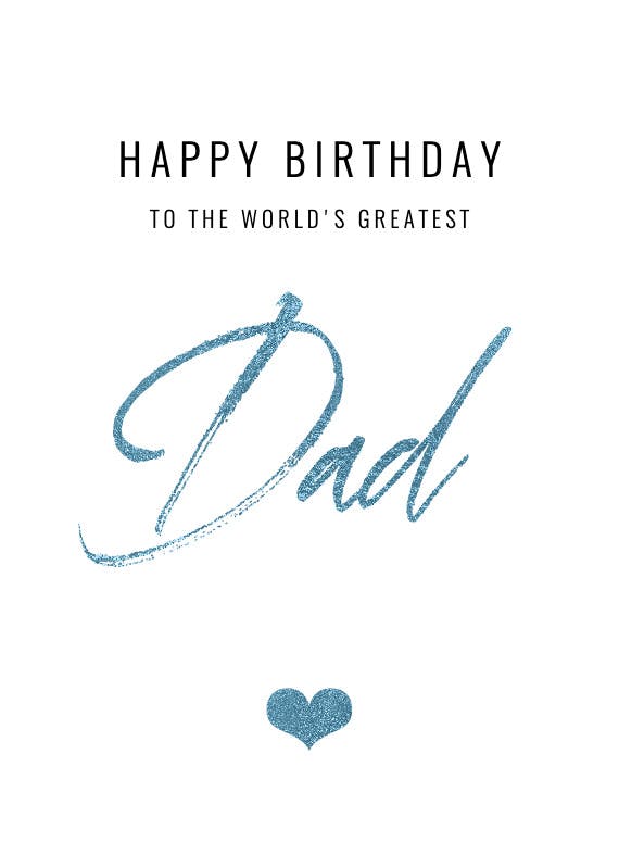 World's Greatest Dad - Free Birthday Card (Free) | Greetings Island