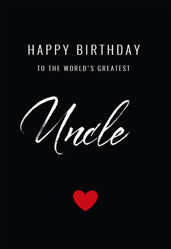 World's greatest uncle -  birthday card