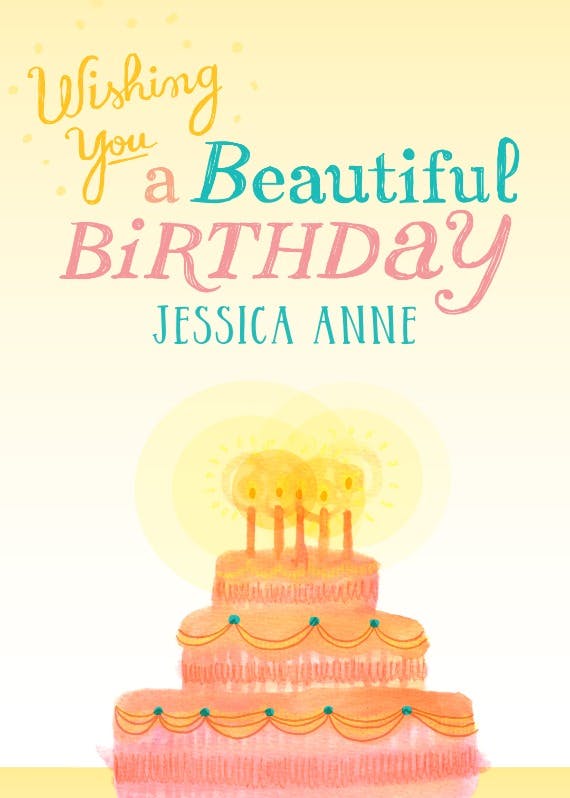 Beautiful birthday -  tarjeta de cumpleaños