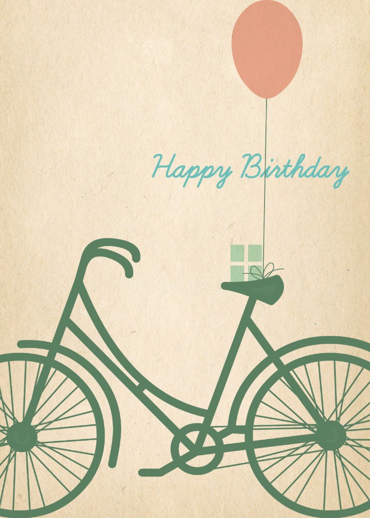 Birthday Bicycle Birthday Card (Free) Greetings Island