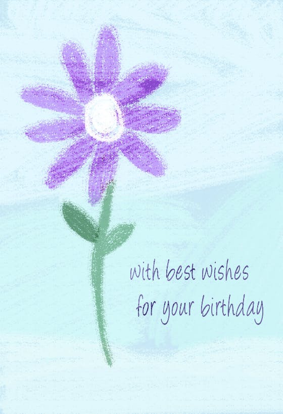 Birthday flower -  tarjeta de cumpleaños