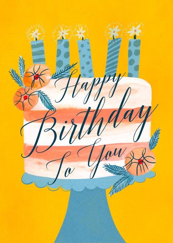 Cake time - happy birthday card