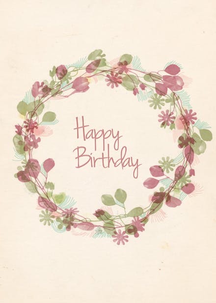 Circling daisies - birthday card