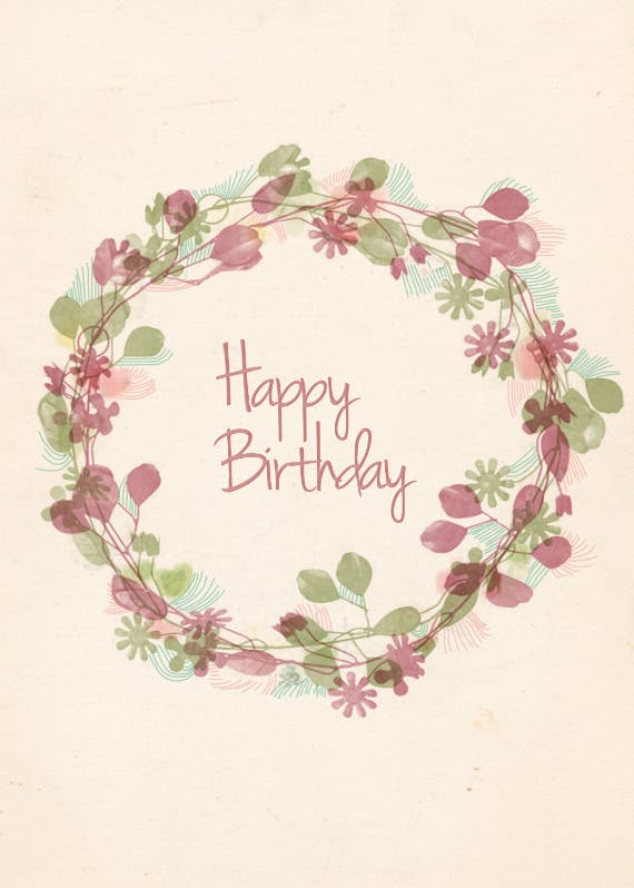 Circling daisies - happy birthday card