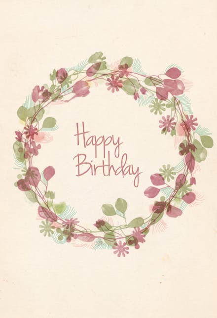 Circling Daisies - Birthday Card