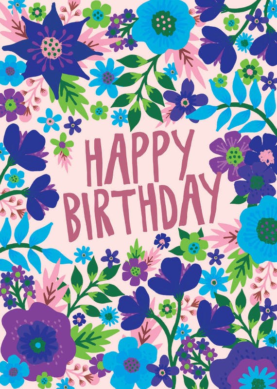 Climbing color - happy birthday card