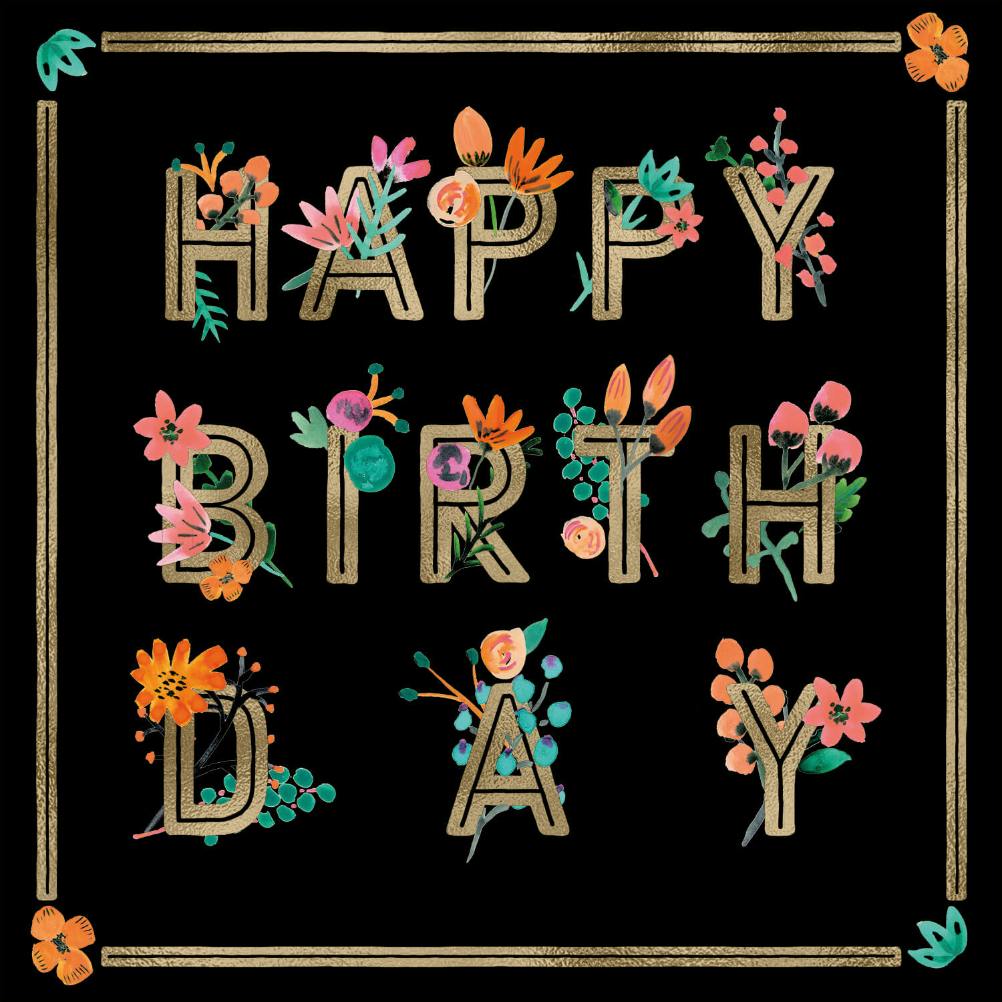 Colorful contrast - birthday card