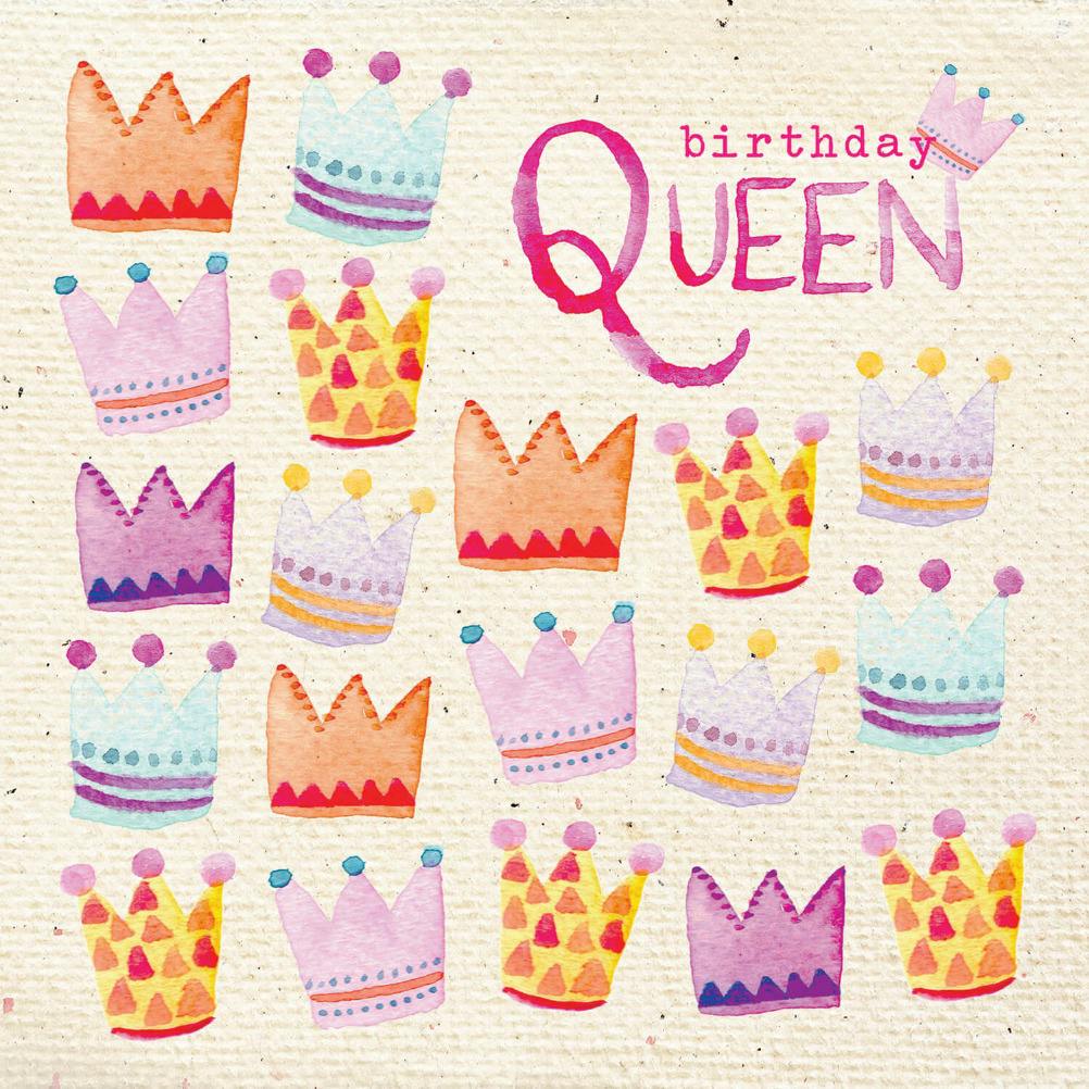 Crowned - happy birthday card