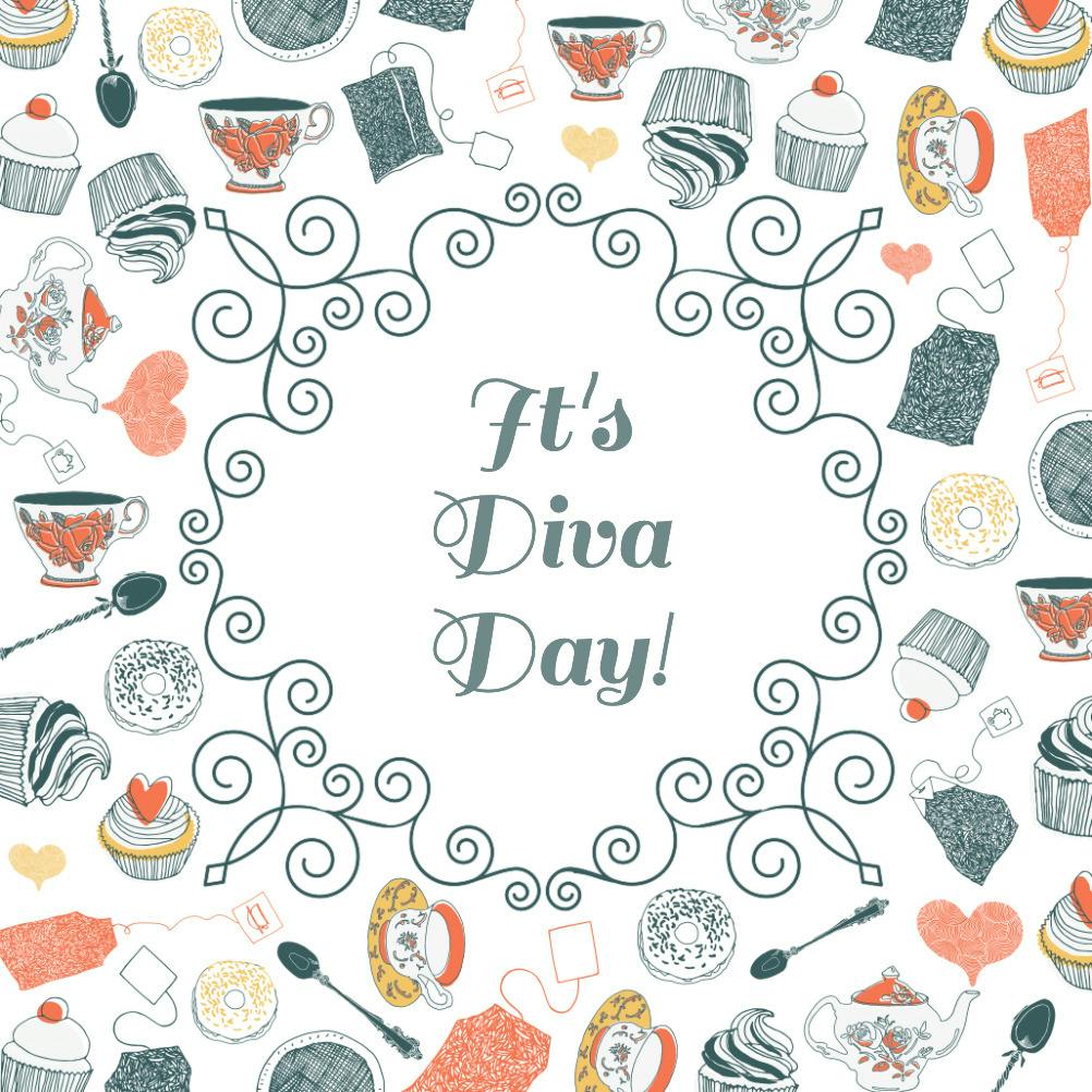 Diva day - tarjeta de cumpleaños