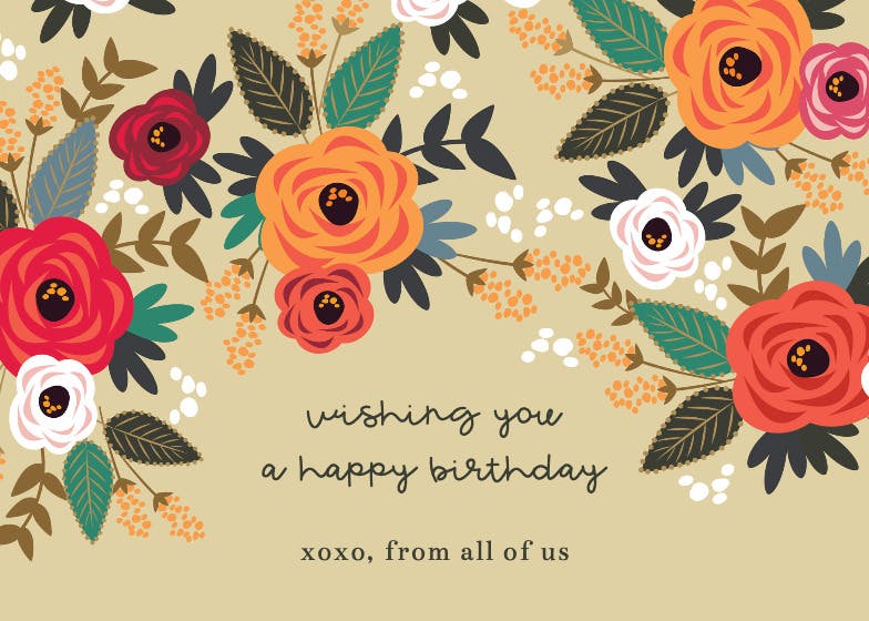 Floral mood -  tarjeta de cumpleaños gratis