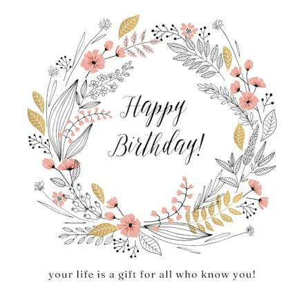 Gift of you - birthday card