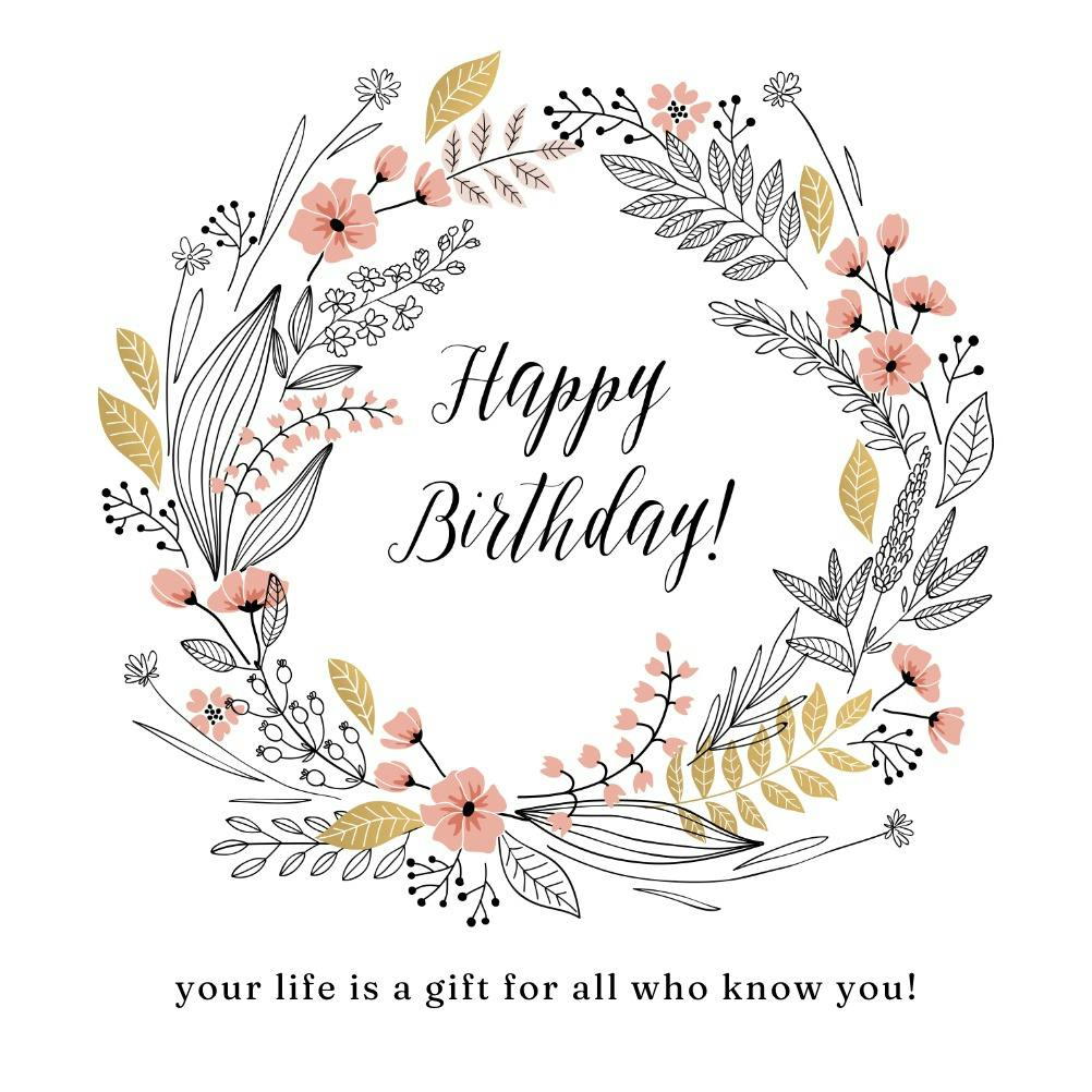 Gift of you - happy birthday card