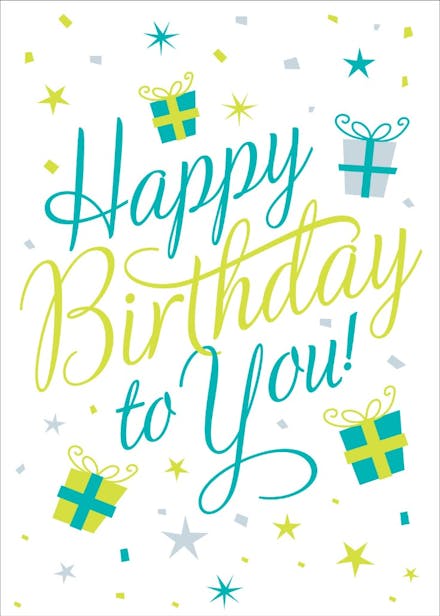 Happy birthday to you - birthday card