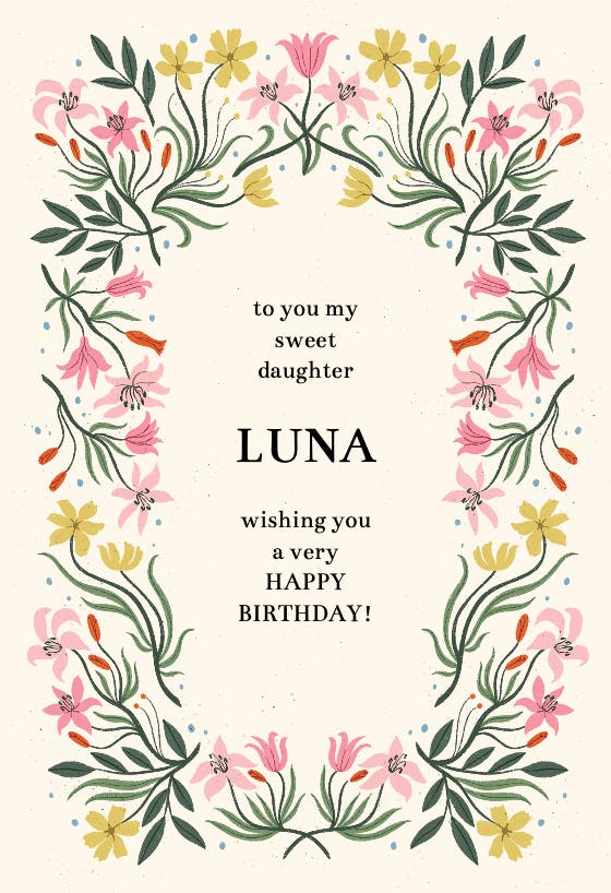 Lilies - happy birthday card