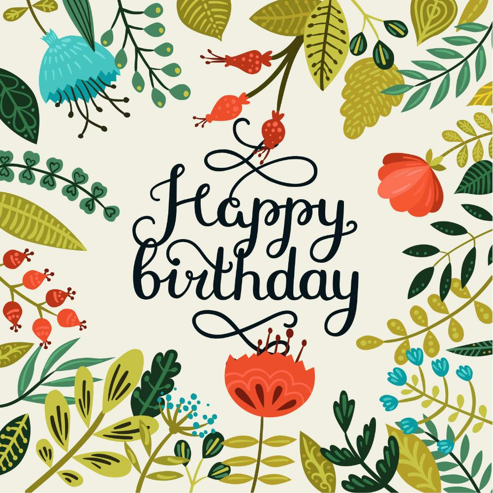 Nod to nature - happy birthday card