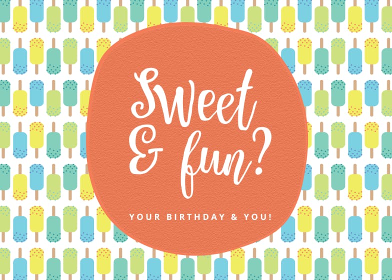 Sweet line design - birthday card