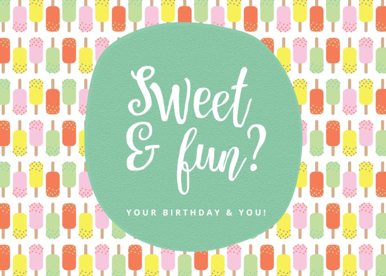 Sweet line design -  tarjeta de cumpleaños gratis