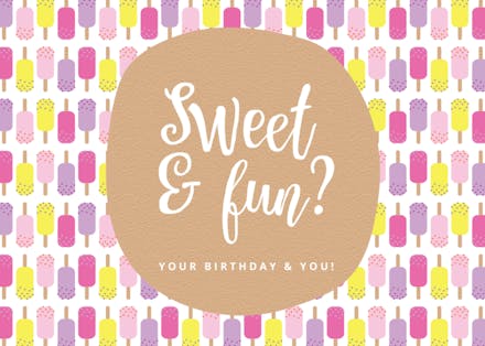 Sweet Line Design - Tarjeta De Cumpleaños